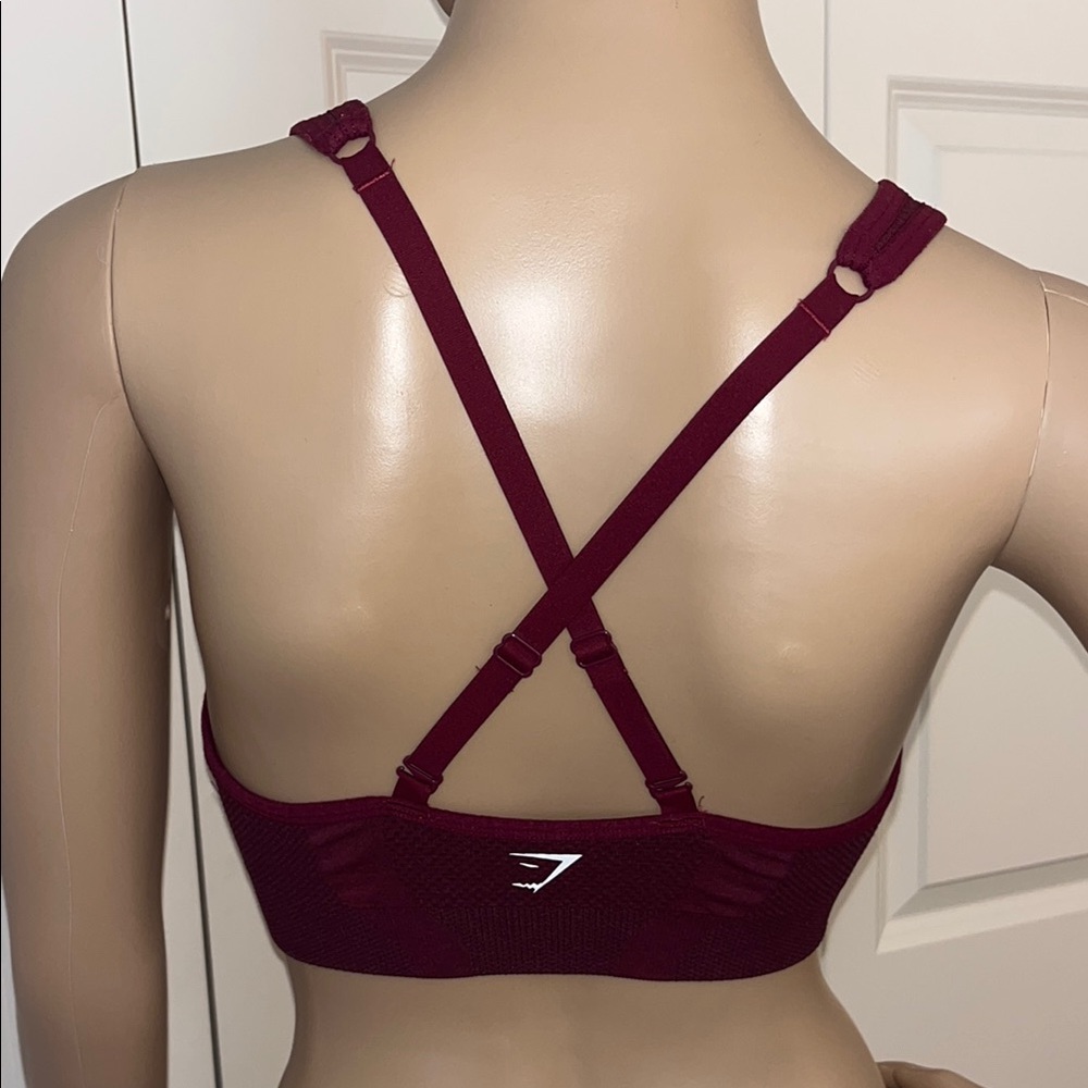 Women's Maroon Sports Bra - Picture 2 of 2